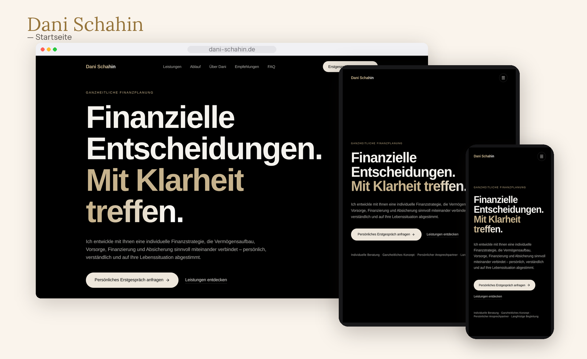 Vorschau der Website Dani Schahin