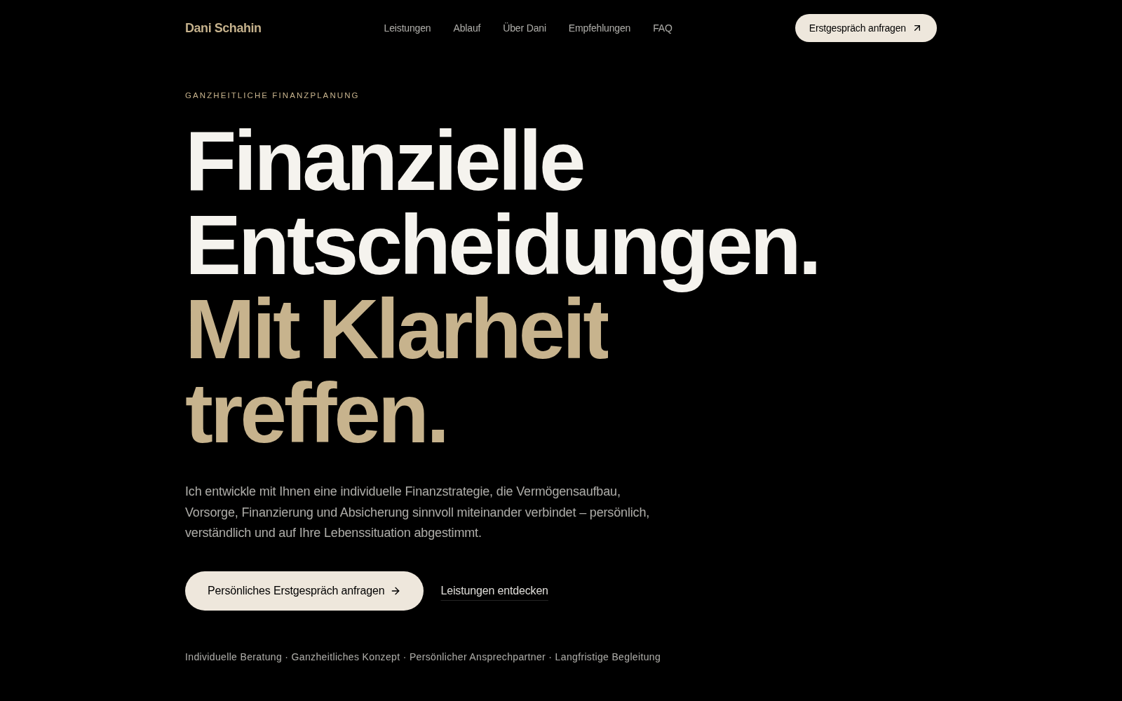 Vorschau der Website Dani Schahin